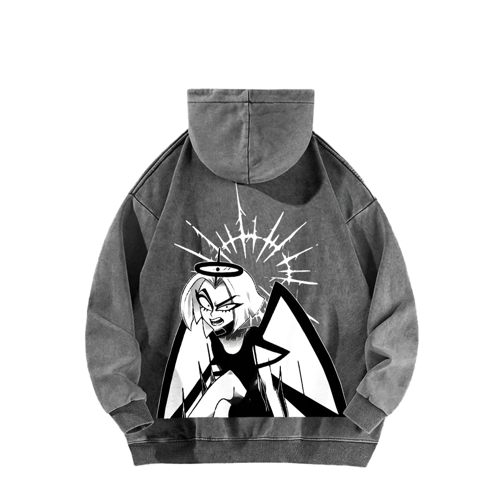 Hazbin Hotel Unisex Washed Hoodie 2512008819