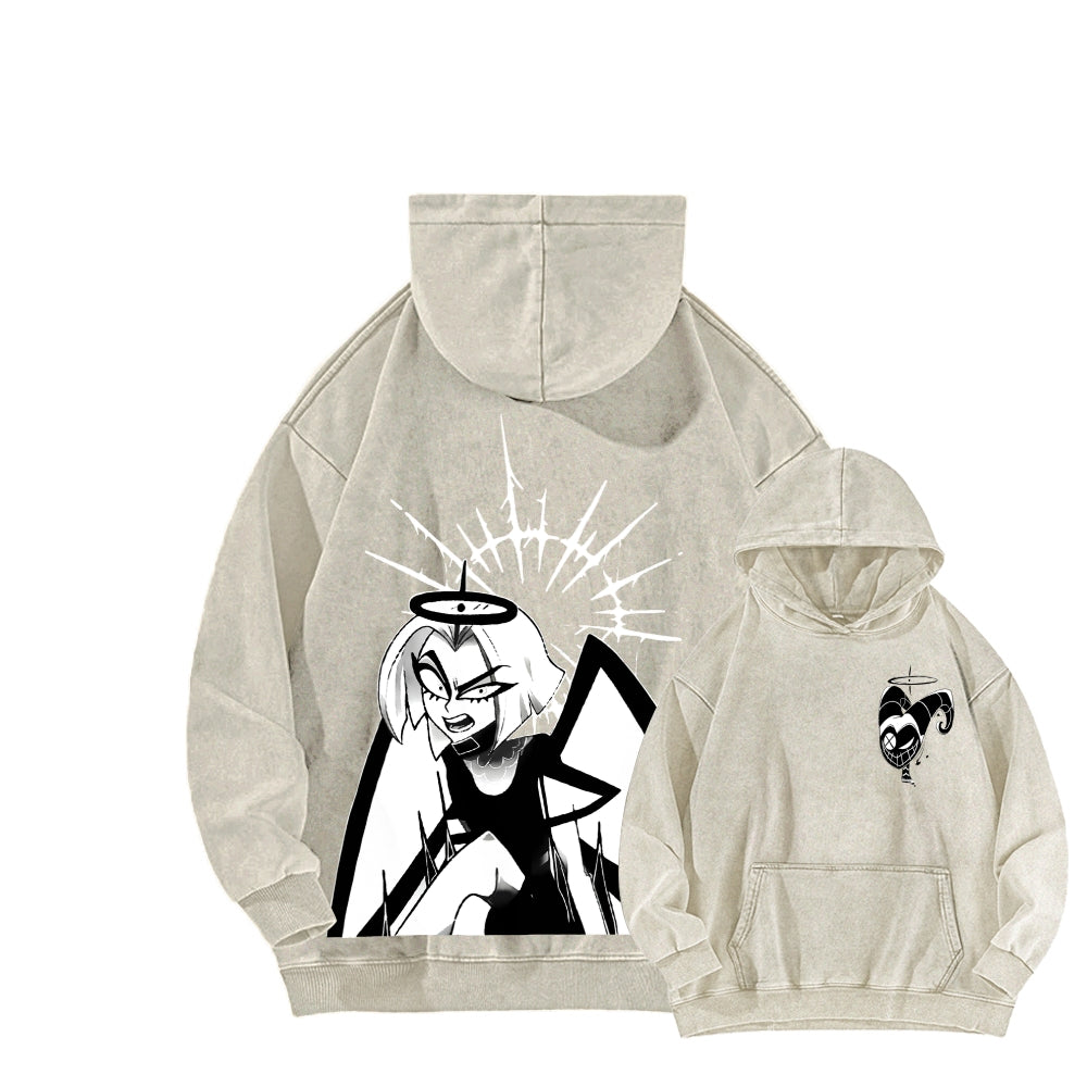 Hazbin Hotel Unisex Washed Hoodie 2512008819