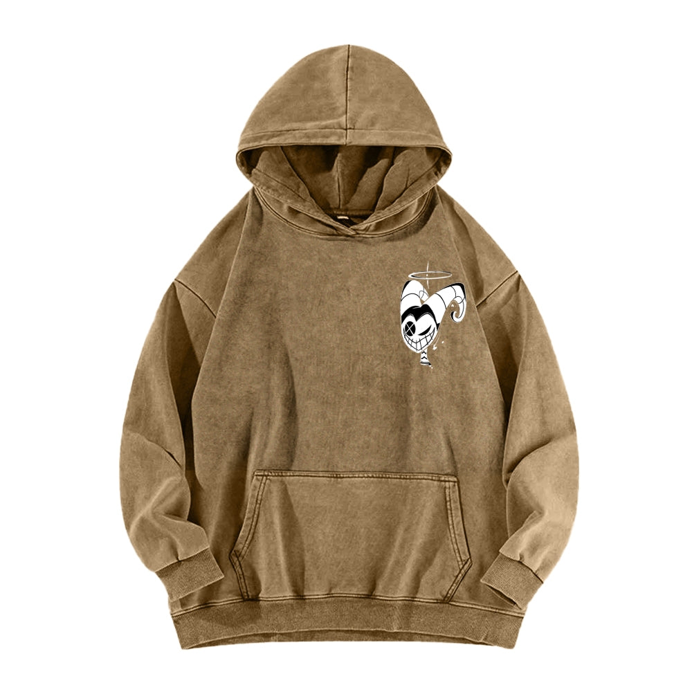 Hazbin Hotel Unisex Washed Hoodie 2512008819