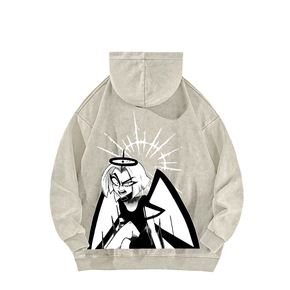 Hazbin Hotel Unisex Washed Hoodie 2512008819