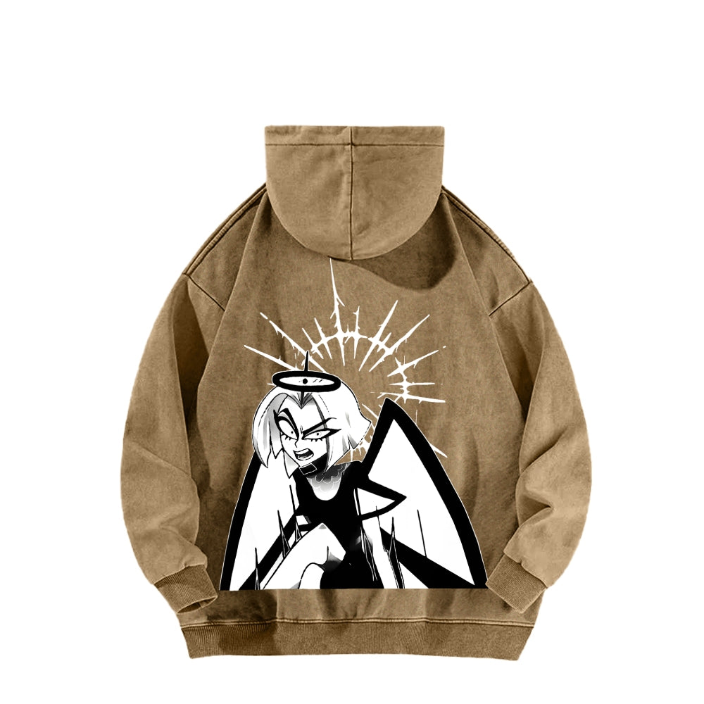 Hazbin Hotel Unisex Washed Hoodie 2512008819