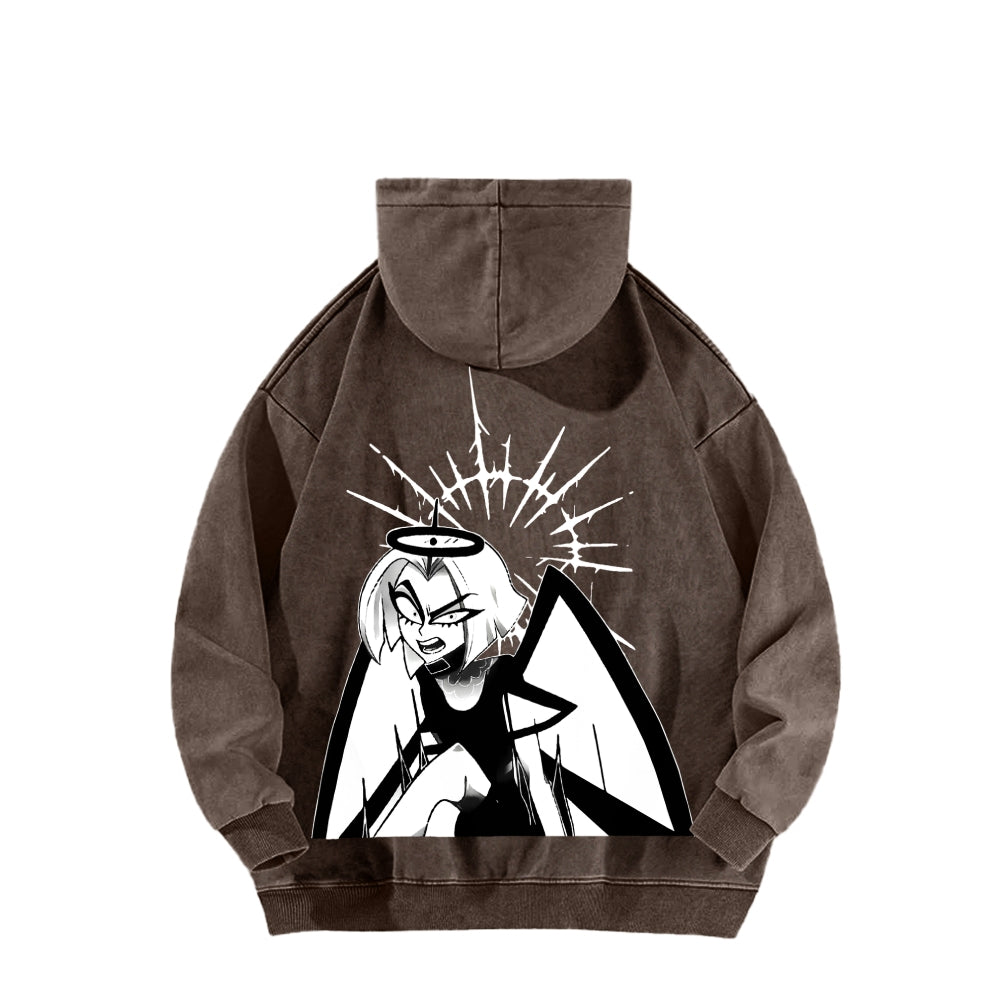 Hazbin Hotel Unisex Washed Hoodie 2512008819