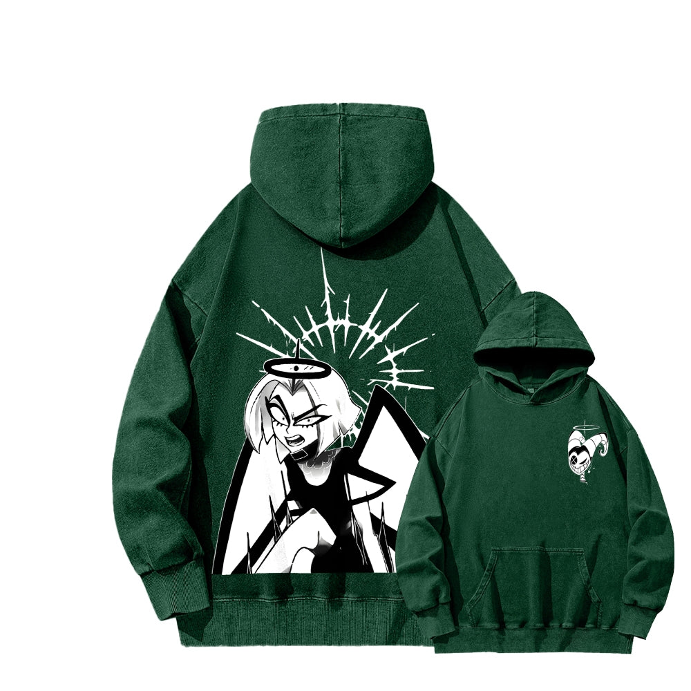 Hazbin Hotel Unisex Washed Hoodie 2512008819