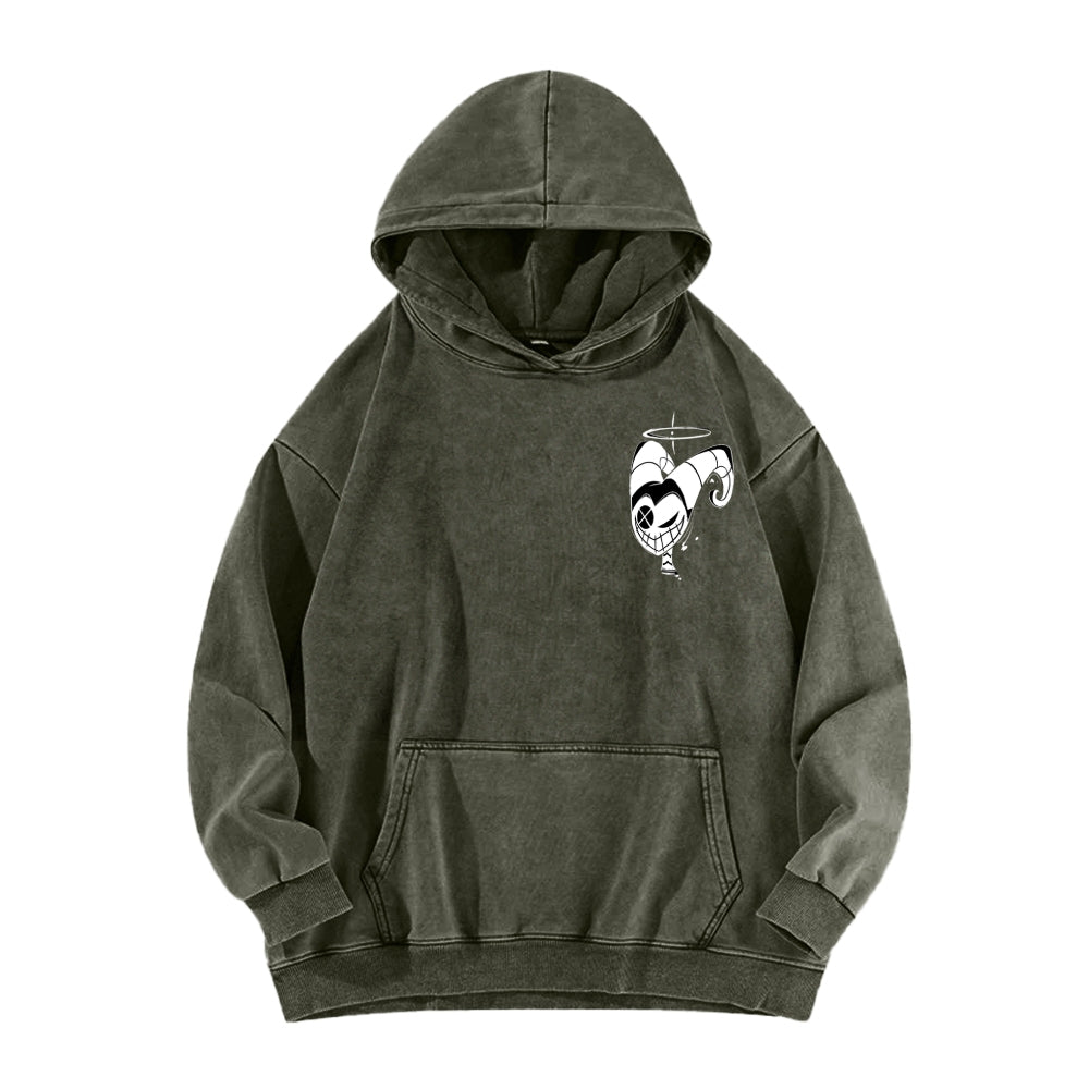 Hazbin Hotel Unisex Washed Hoodie 2512008819