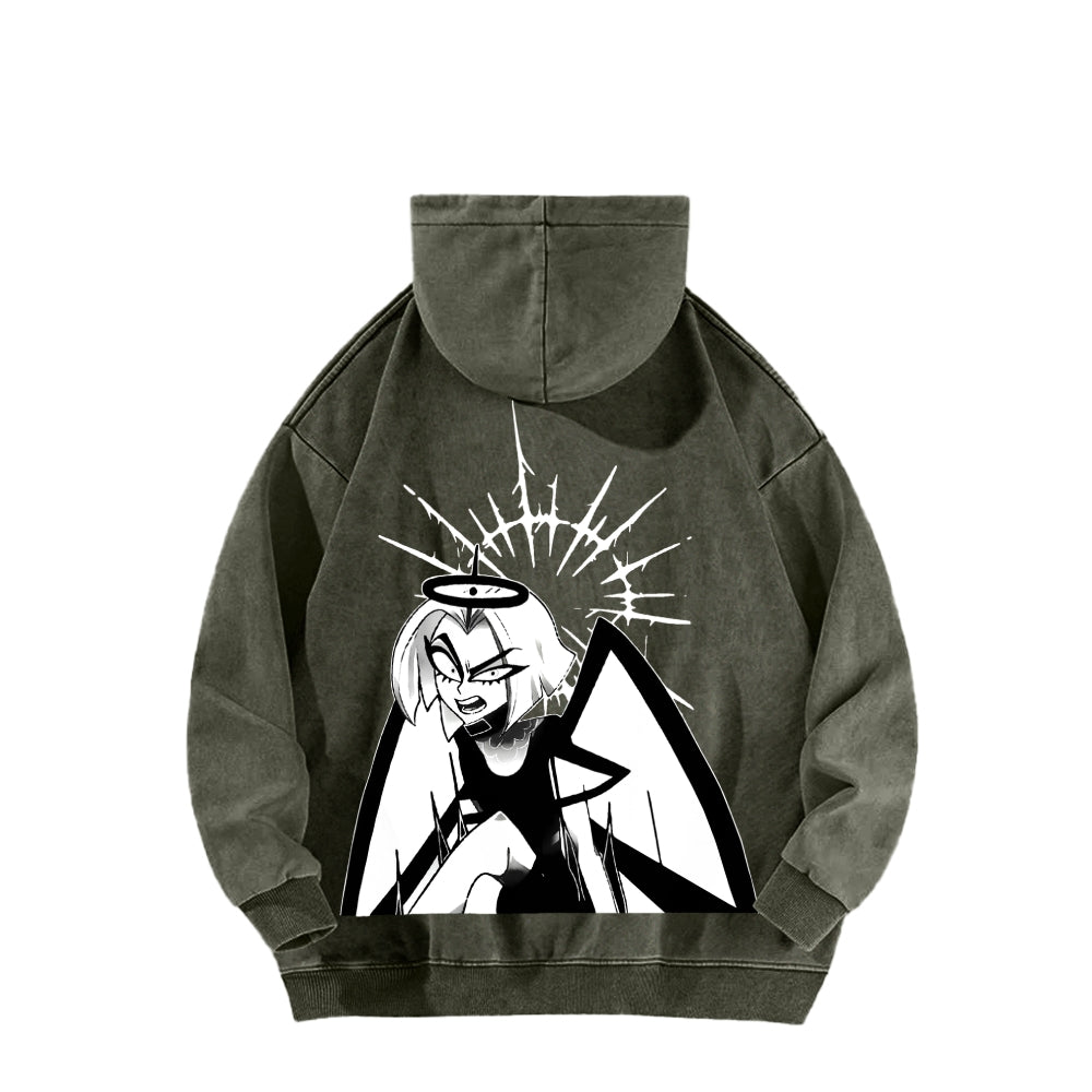 Hazbin Hotel Unisex Washed Hoodie 2512008819
