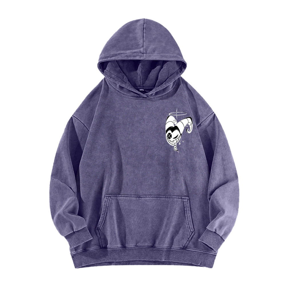 Hazbin Hotel Unisex Washed Hoodie 2512008819