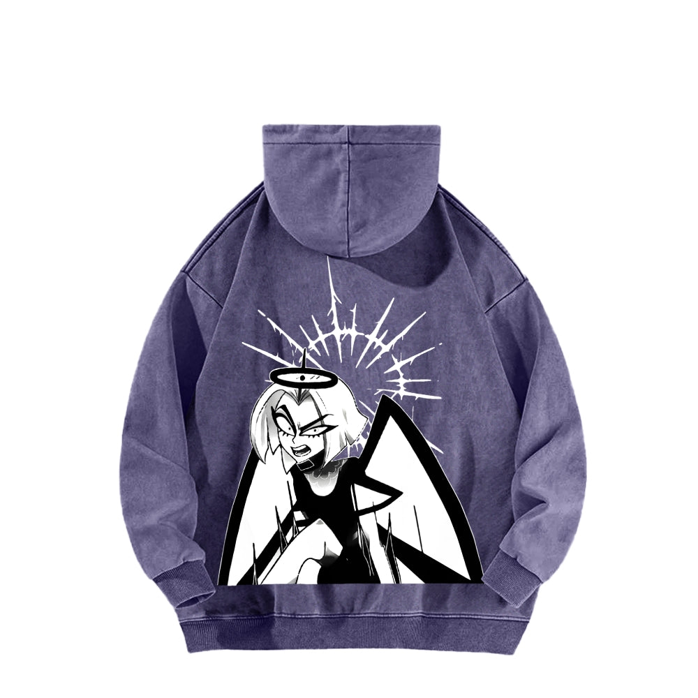 Hazbin Hotel Unisex Washed Hoodie 2512008819