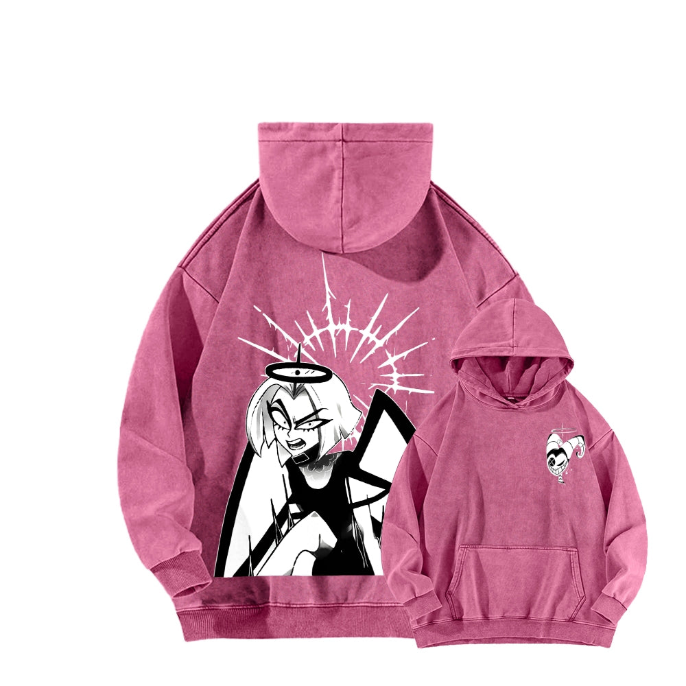 Hazbin Hotel Unisex Washed Hoodie 2512008819