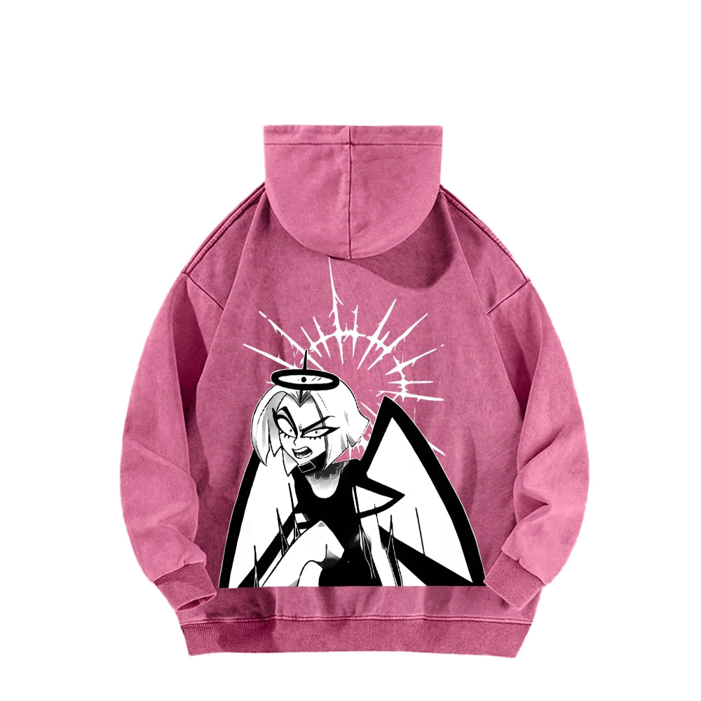 Hazbin Hotel Unisex Washed Hoodie 2512008819