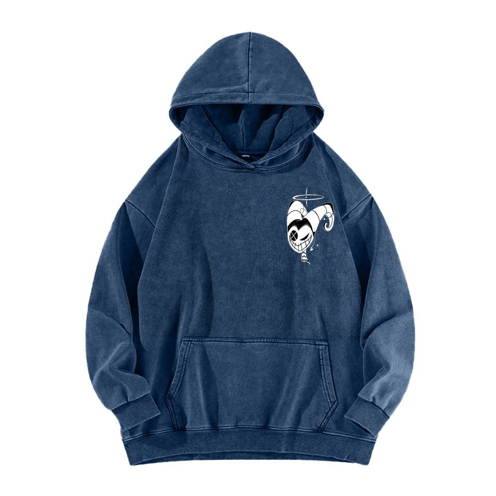 Hazbin Hotel Unisex Washed Hoodie 2512008819