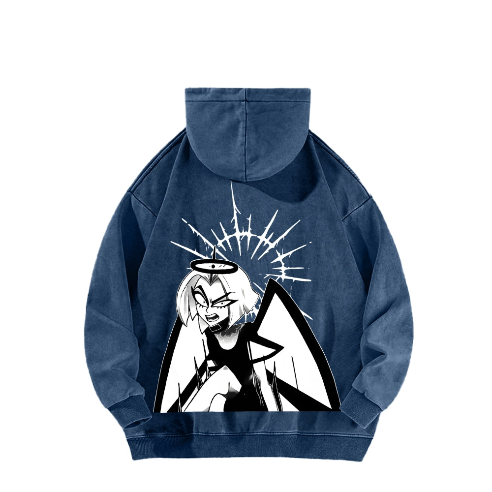 Hazbin Hotel Unisex Washed Hoodie 2512008819