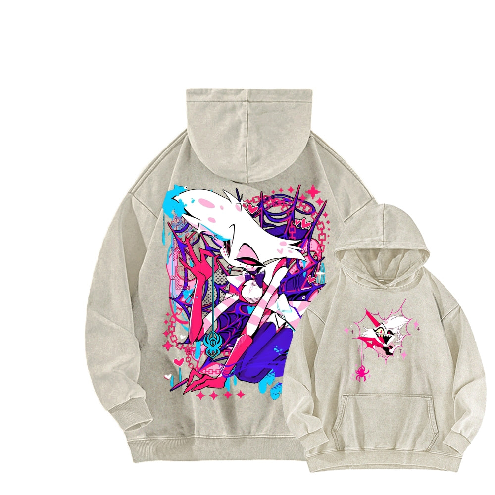 Hazbin Hotel Unisex Washed Hoodie 2512008822