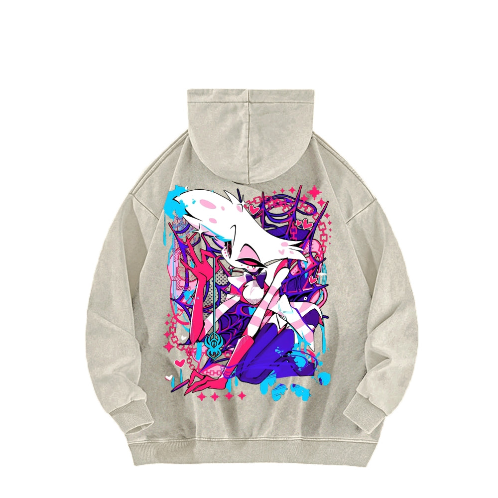 Hazbin Hotel Unisex Washed Hoodie 2512008822
