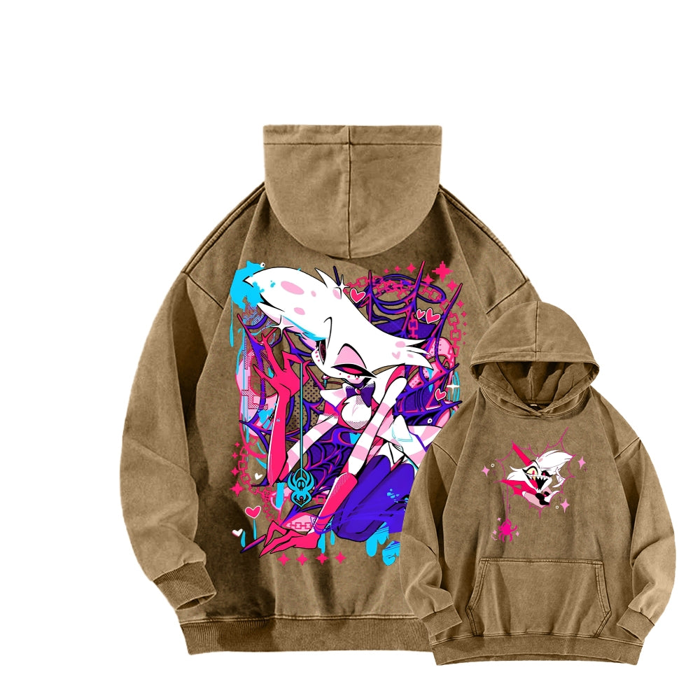 Hazbin Hotel Unisex Washed Hoodie 2512008822