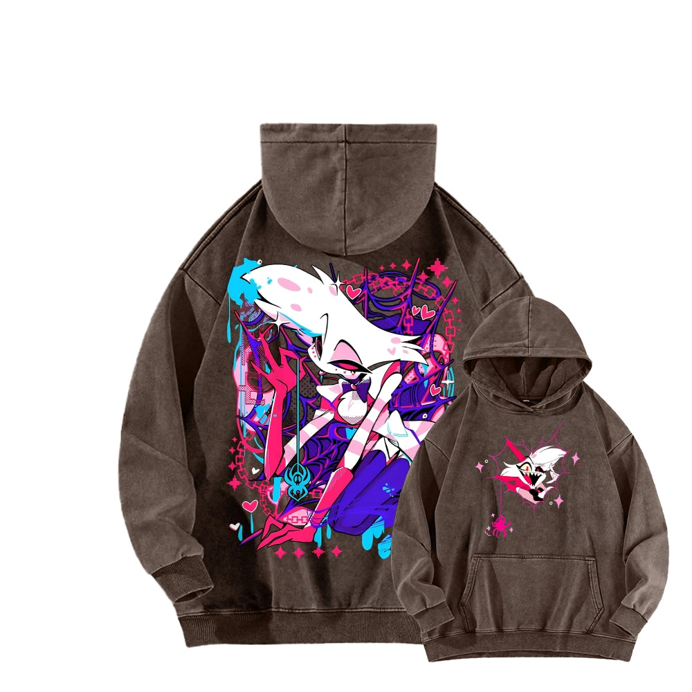 Hazbin Hotel Unisex Washed Hoodie 2512008822