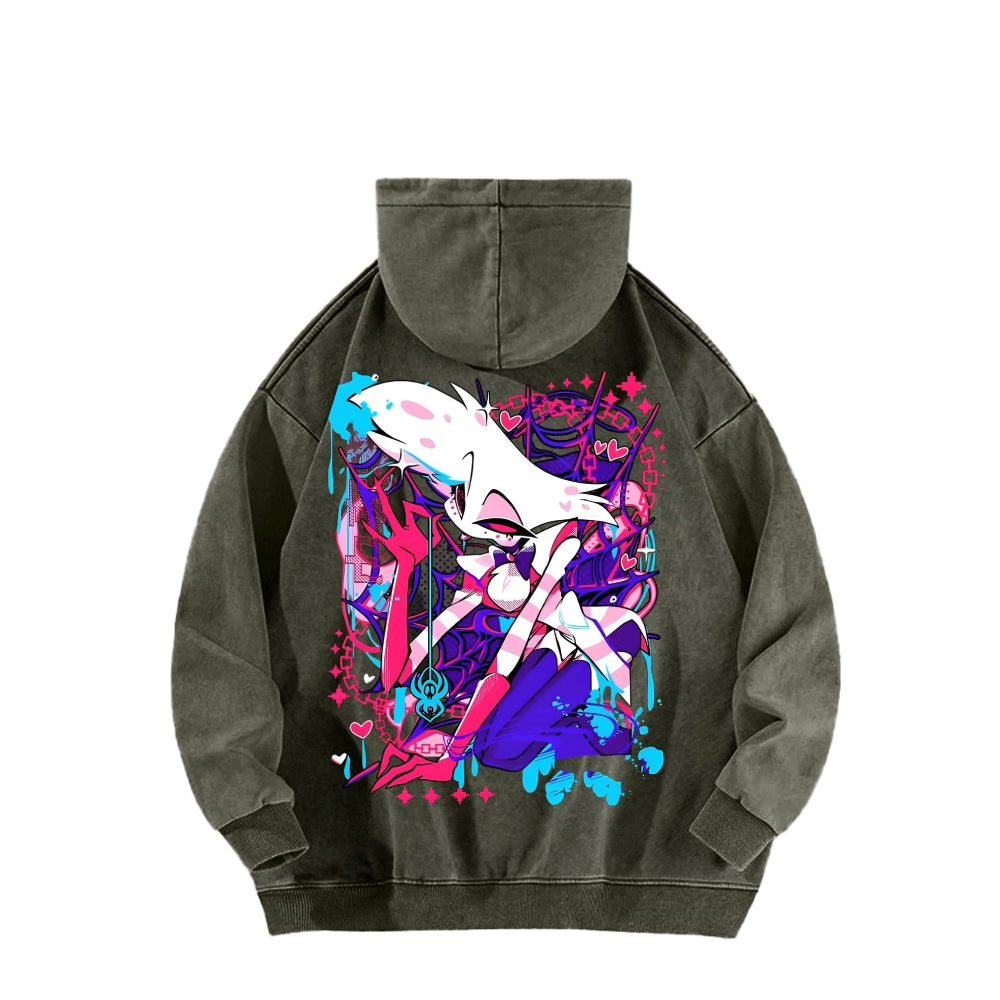 Hazbin Hotel Unisex Washed Hoodie 2512008822