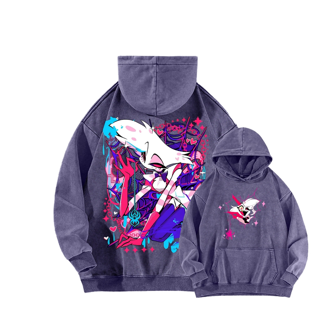 Hazbin Hotel Unisex Washed Hoodie 2512008822
