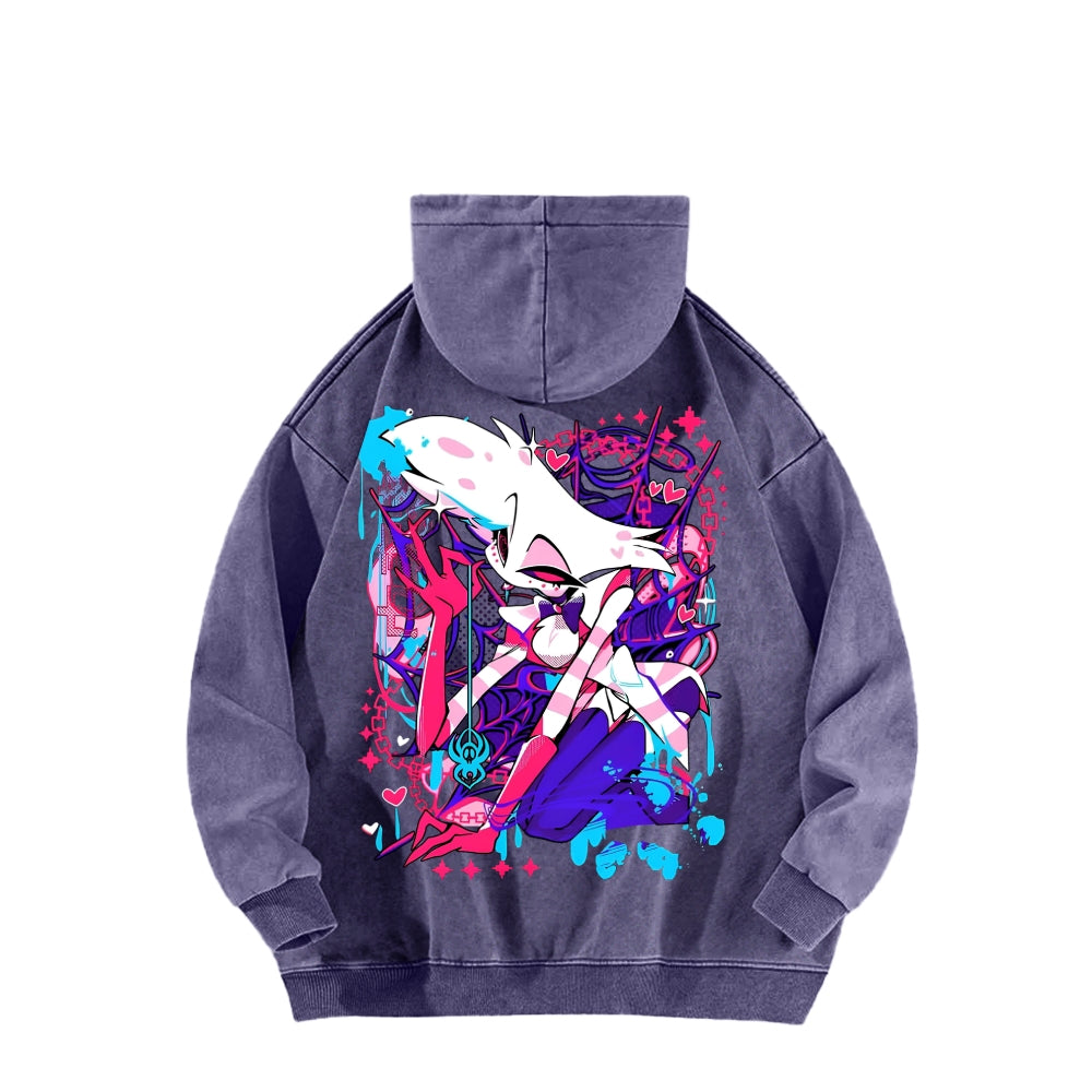 Hazbin Hotel Unisex Washed Hoodie 2512008822