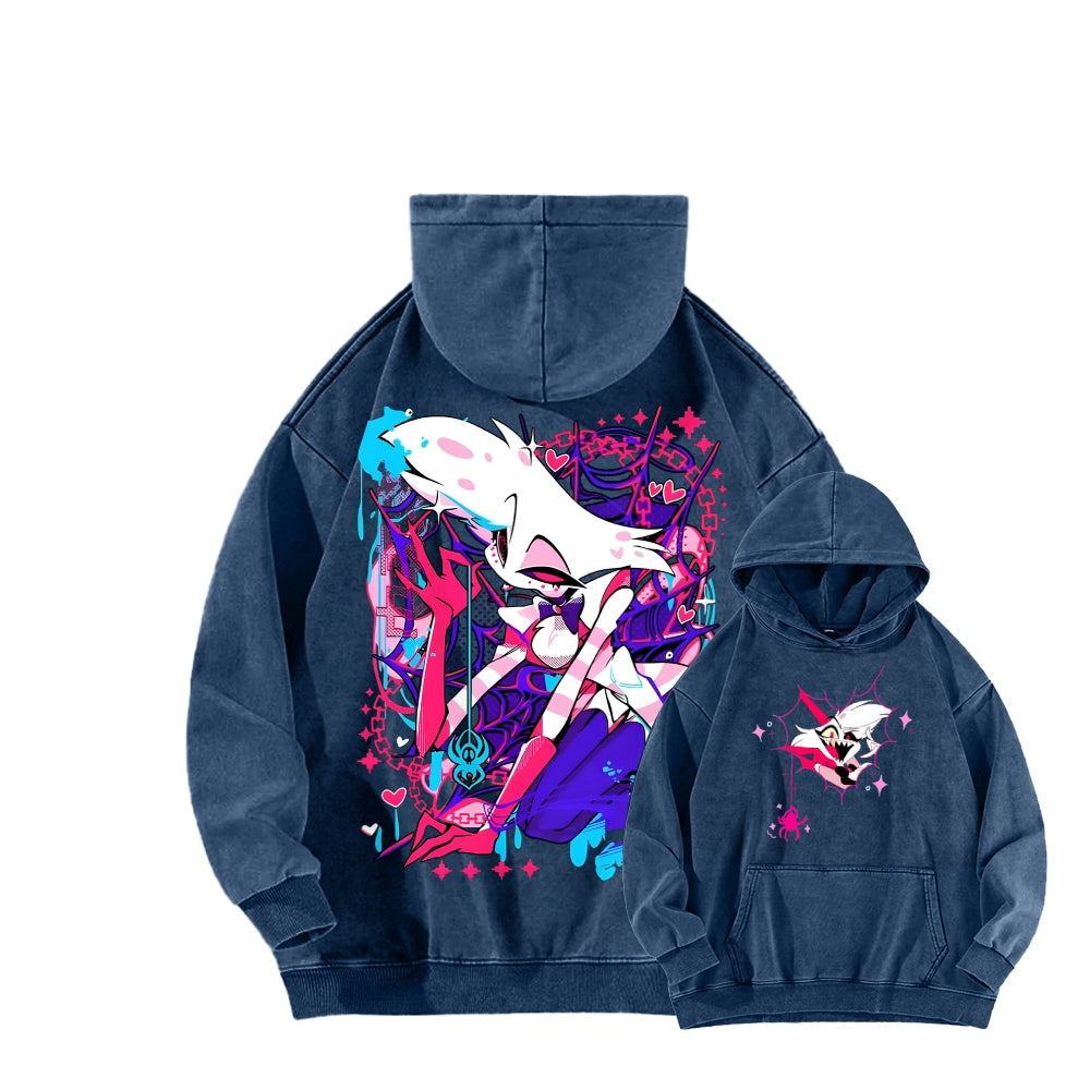 Hazbin Hotel Unisex Washed Hoodie 2512008822
