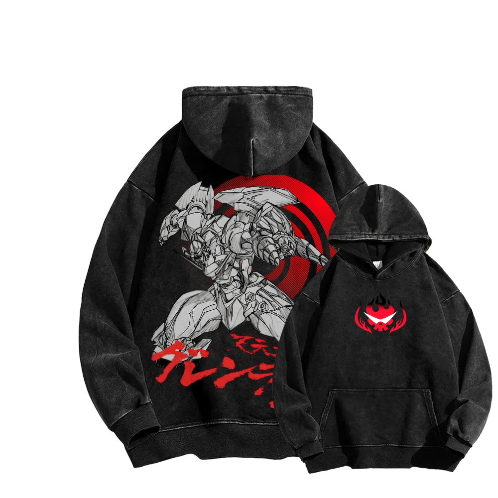 Gurren lagann Tengen Toppa Unisex Washed Hoodie 2512011748
