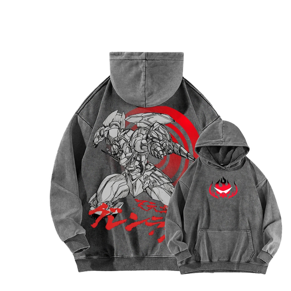 Gurren lagann Tengen Toppa Unisex Washed Hoodie 2512011748