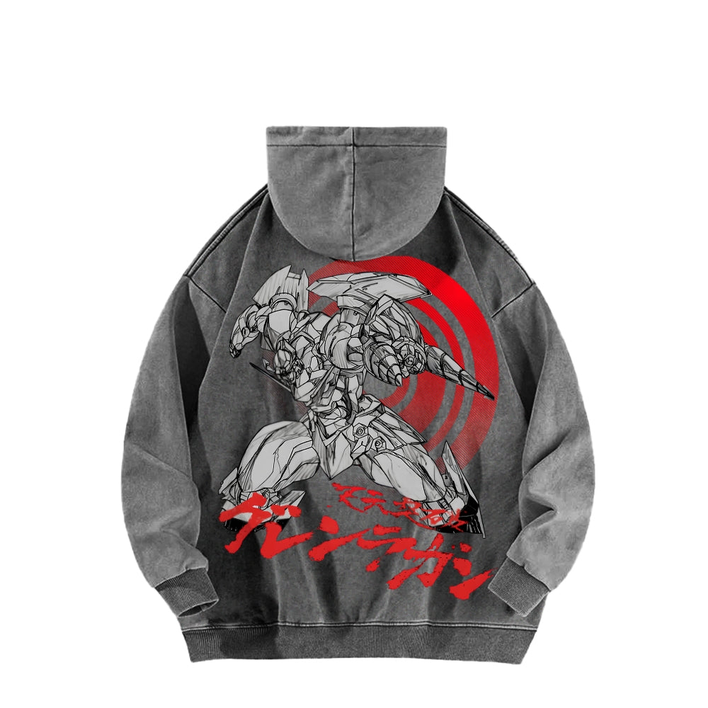 Gurren lagann Tengen Toppa Unisex Washed Hoodie 2512011748