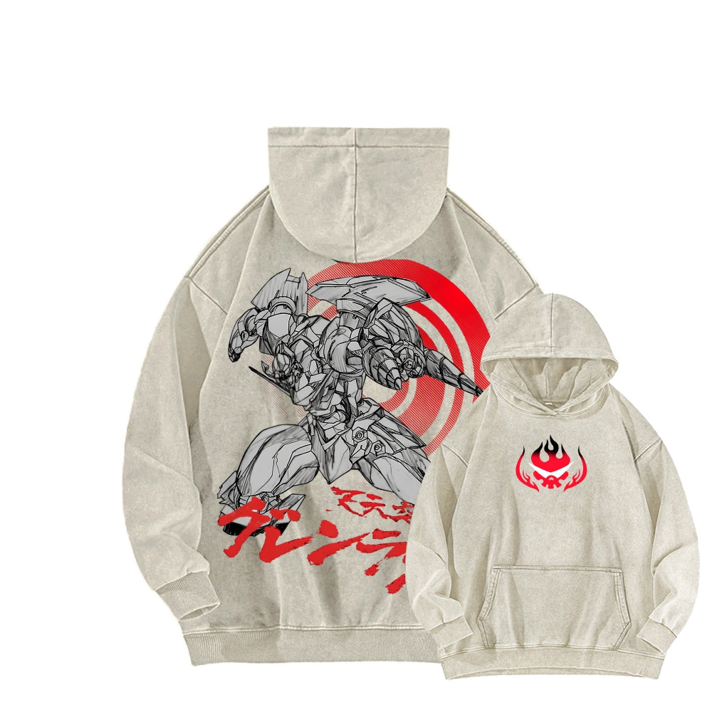 Gurren lagann Tengen Toppa Unisex Washed Hoodie 2512011748