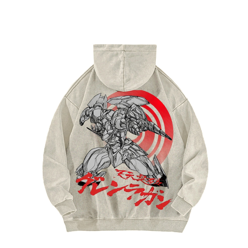 Gurren lagann Tengen Toppa Unisex Washed Hoodie 2512011748