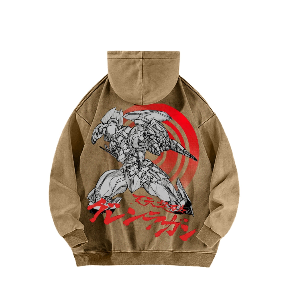 Gurren lagann Tengen Toppa Unisex Washed Hoodie 2512011748