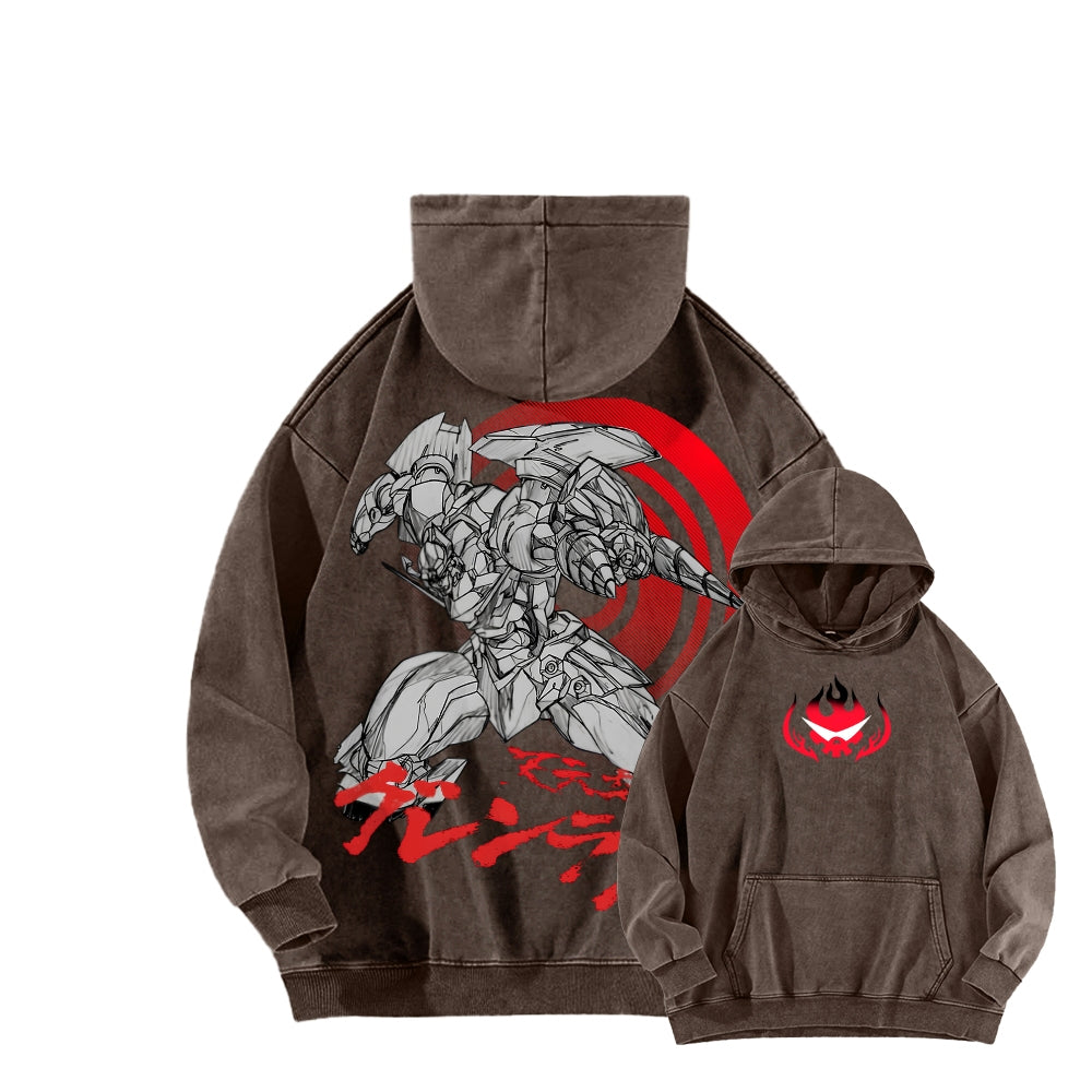 Gurren lagann Tengen Toppa Unisex Washed Hoodie 2512011748