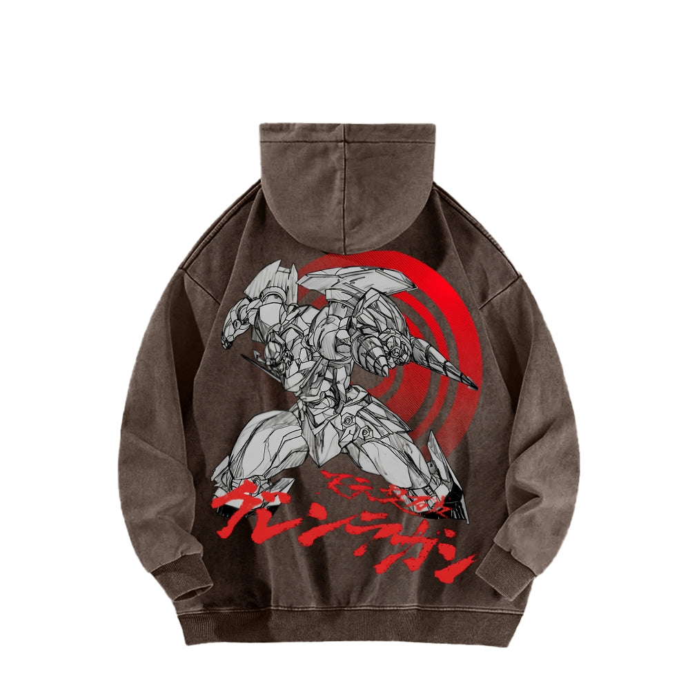 Gurren lagann Tengen Toppa Unisex Washed Hoodie 2512011748