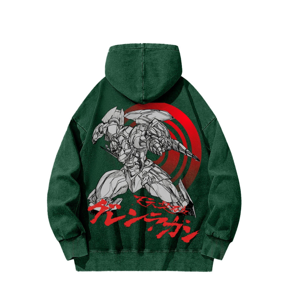 Gurren lagann Tengen Toppa Unisex Washed Hoodie 2512011748