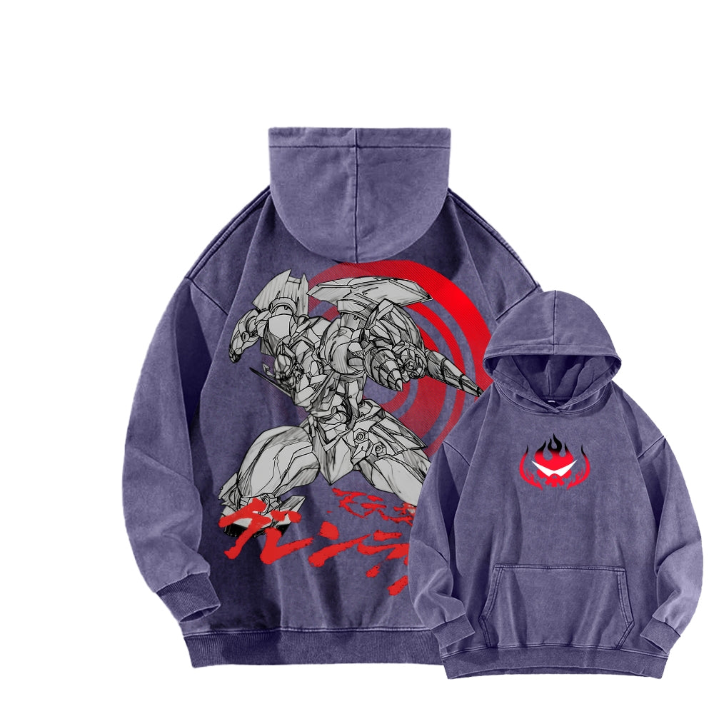 Gurren lagann Tengen Toppa Unisex Washed Hoodie 2512011748