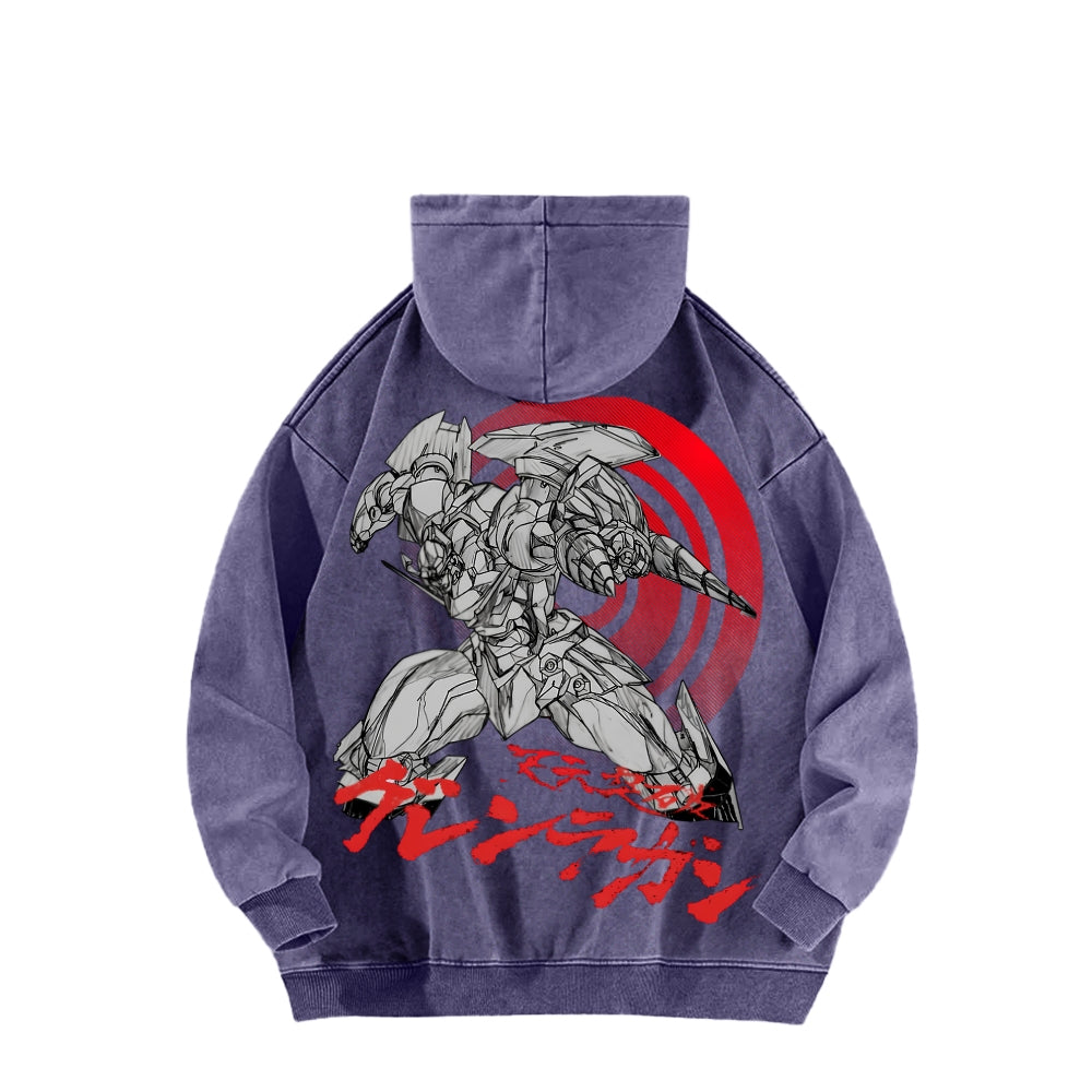 Gurren lagann Tengen Toppa Unisex Washed Hoodie 2512011748