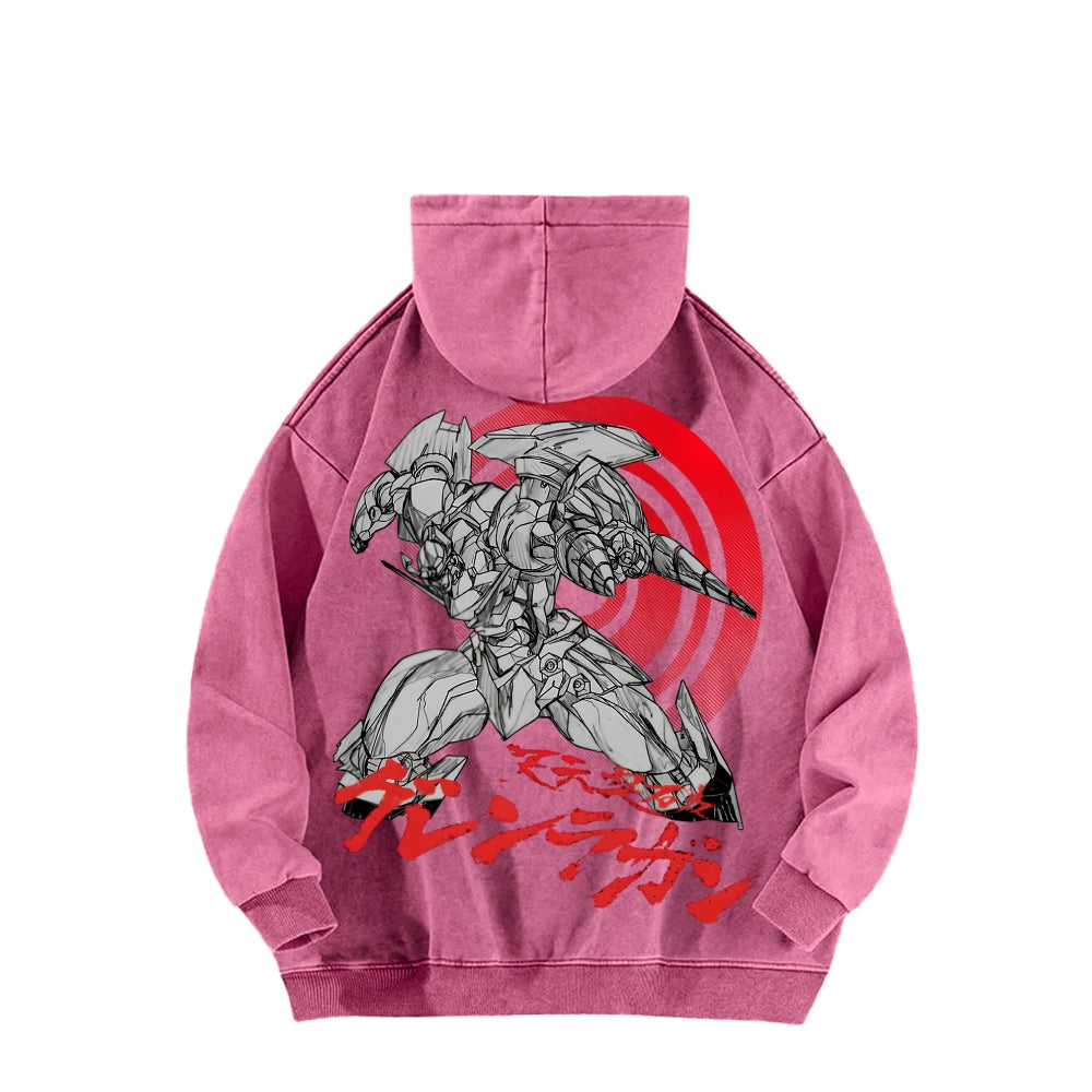 Gurren lagann Tengen Toppa Unisex Washed Hoodie 2512011748