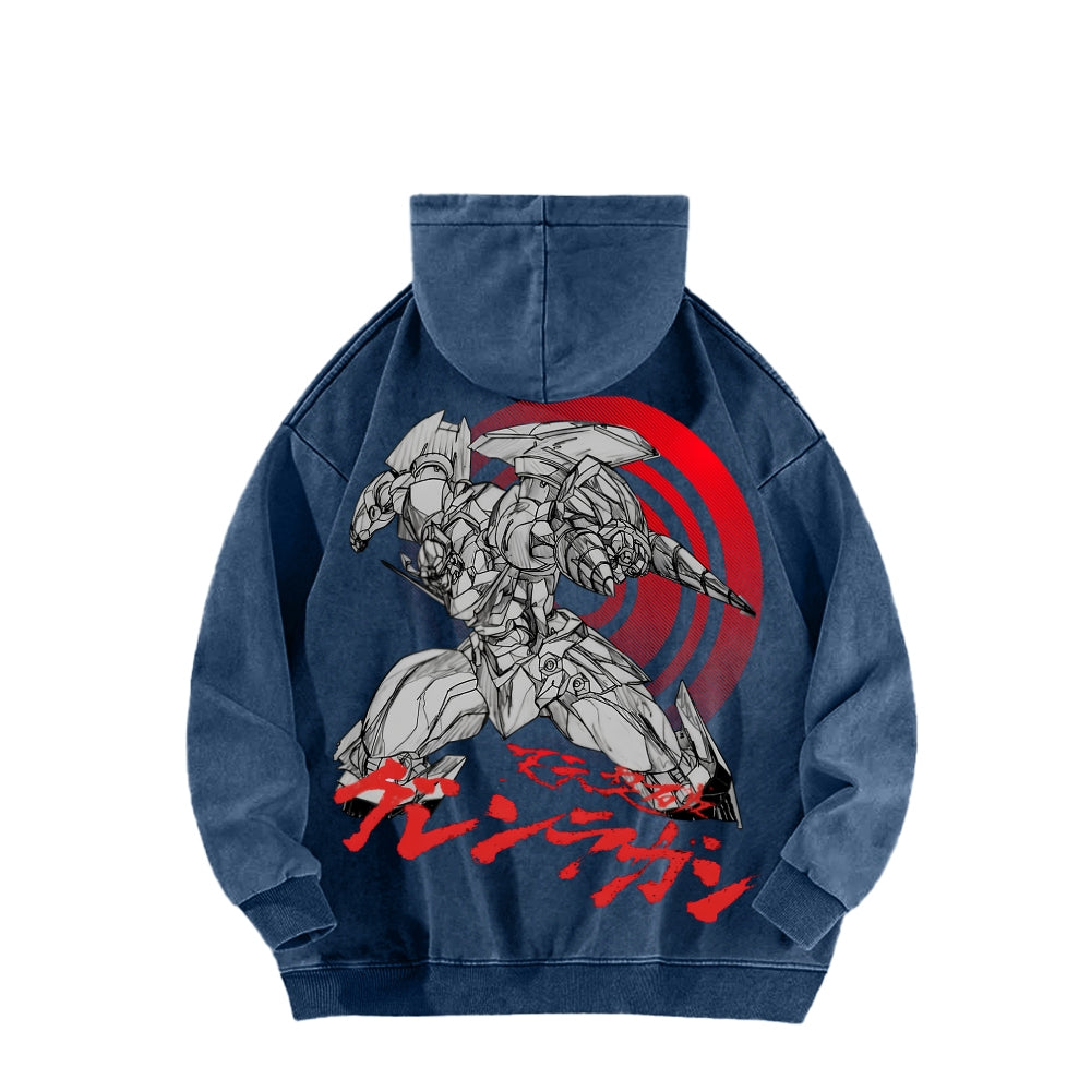Gurren lagann Tengen Toppa Unisex Washed Hoodie 2512011748