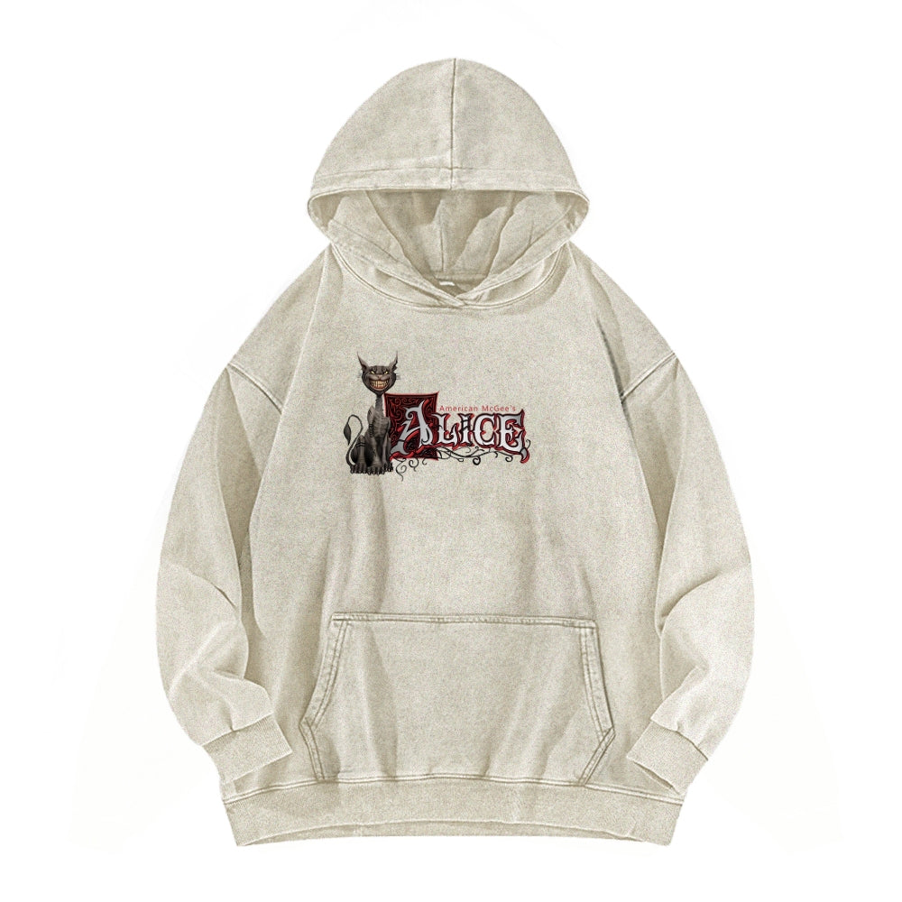 Alice Unisex Washed Hoodie 2512011753