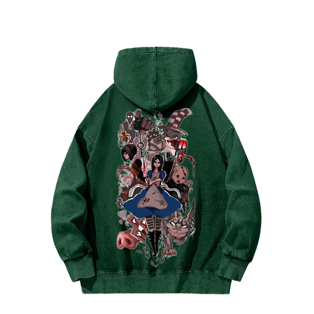 Alice Unisex Washed Hoodie 2512011753