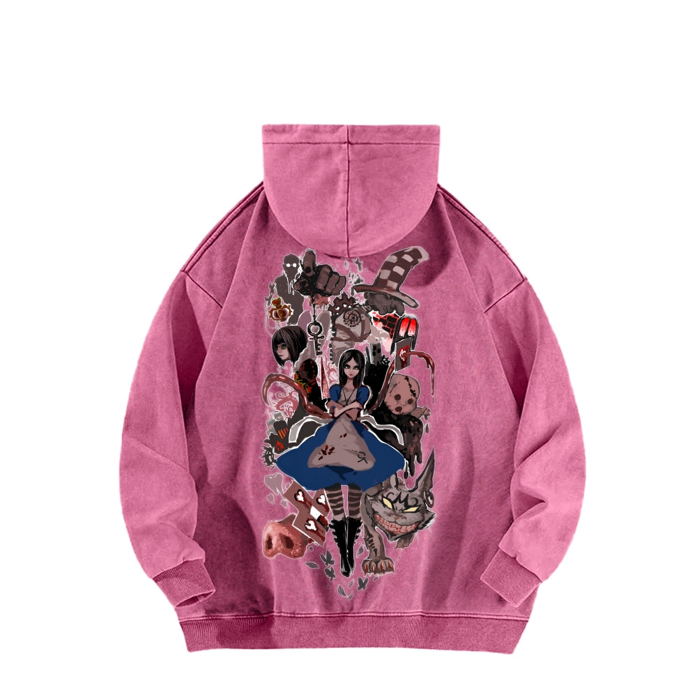 Alice Unisex Washed Hoodie 2512011753