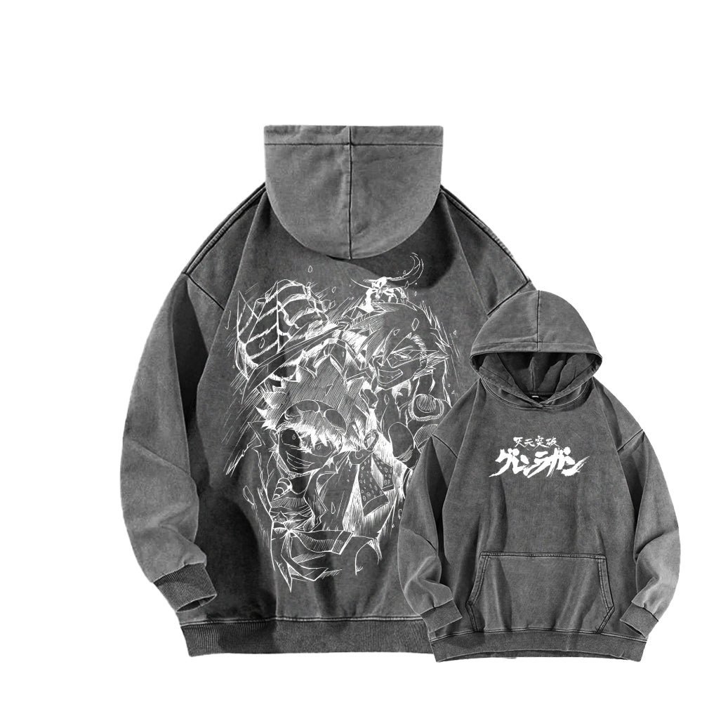 Gurren lagann Tengen Toppa Unisex Washed Hoodie 2512011772
