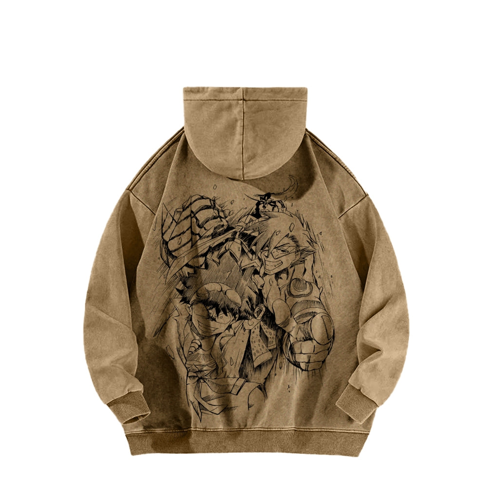 Gurren lagann Tengen Toppa Unisex Washed Hoodie 2512011772