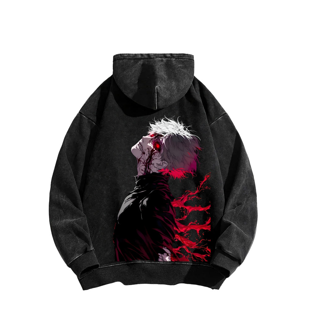 Tokyo Ghoul Kaneki Ken Unisex Washed Hoodie 2512012188