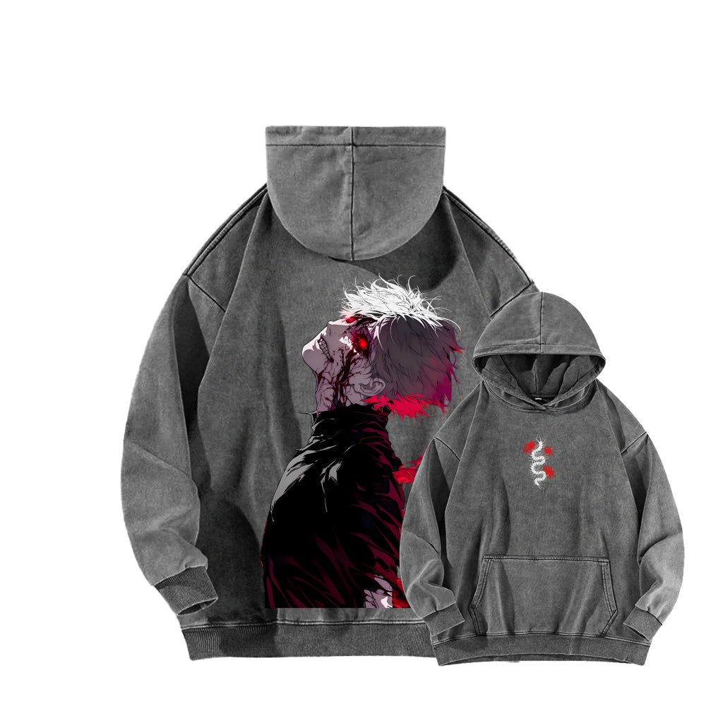 Tokyo Ghoul Kaneki Ken Unisex Washed Hoodie 2512012188