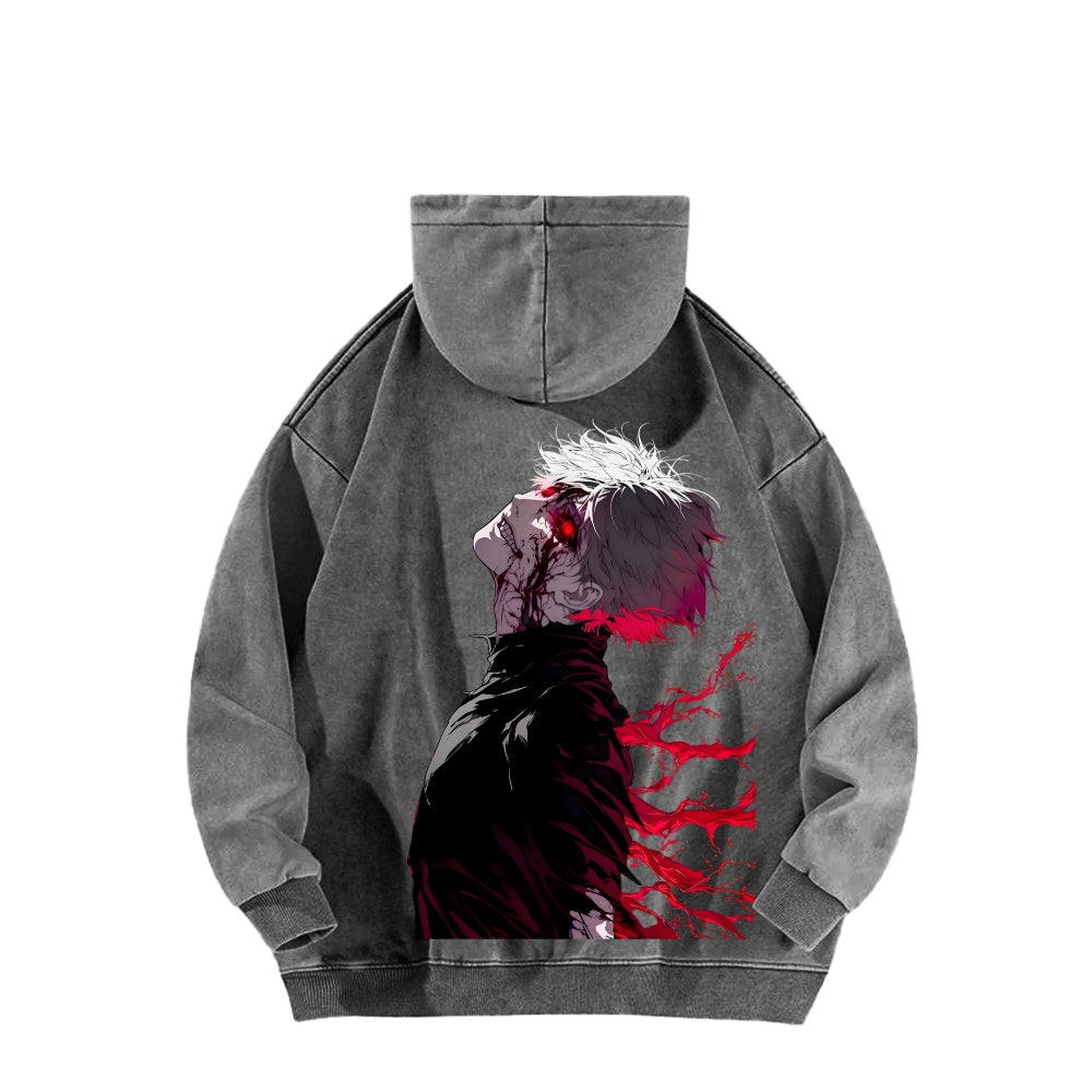 Tokyo Ghoul Kaneki Ken Unisex Washed Hoodie 2512012188