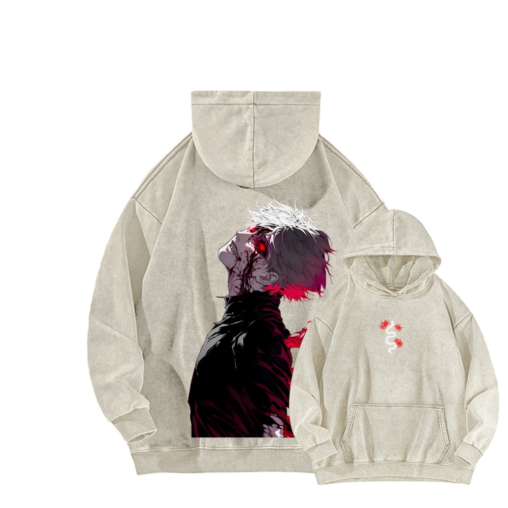 Tokyo Ghoul Kaneki Ken Unisex Washed Hoodie 2512012188