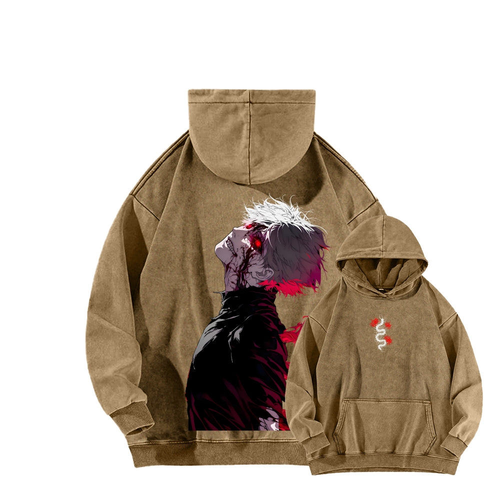 Tokyo Ghoul Kaneki Ken Unisex Washed Hoodie 2512012188