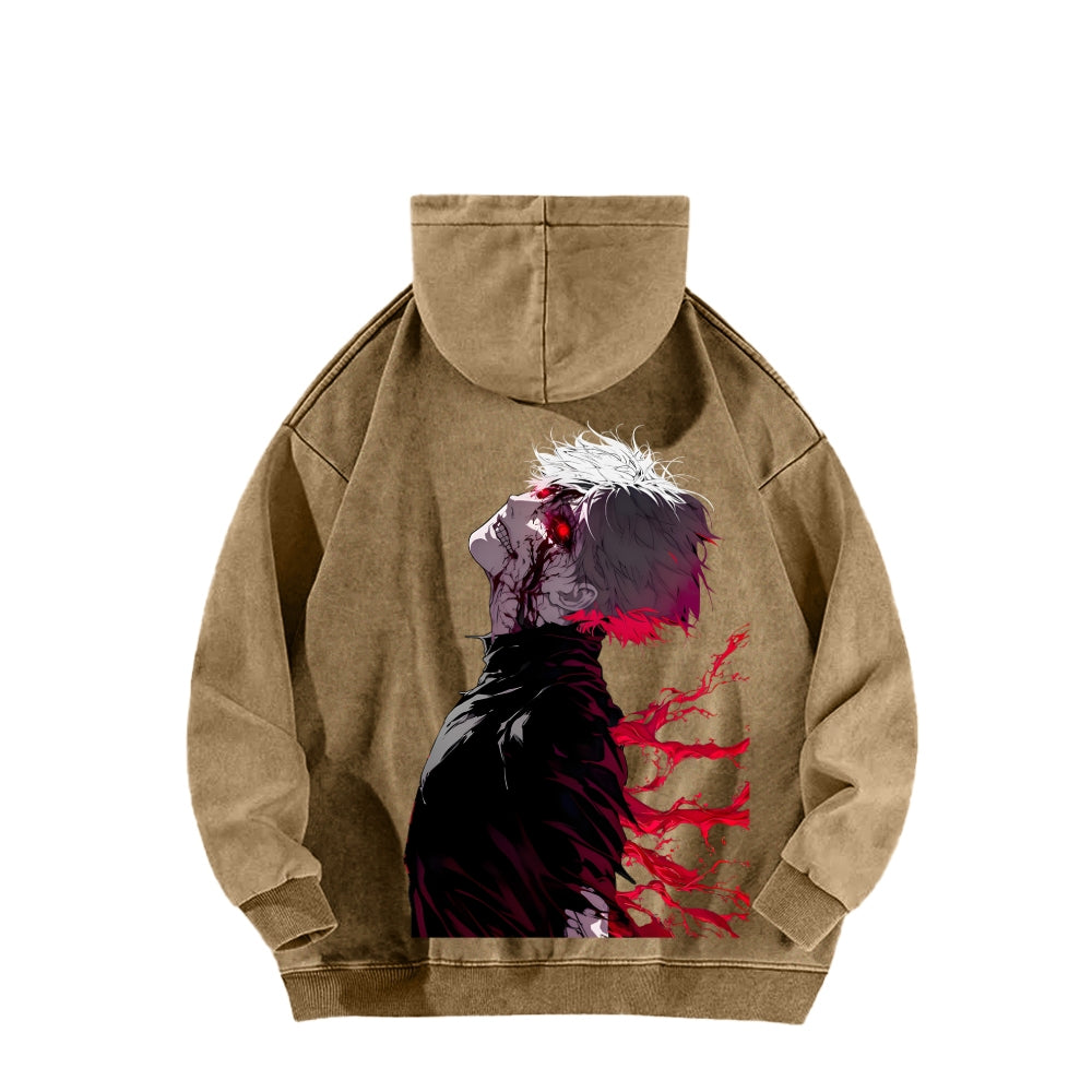 Tokyo Ghoul Kaneki Ken Unisex Washed Hoodie 2512012188