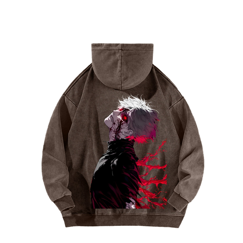 Tokyo Ghoul Kaneki Ken Unisex Washed Hoodie 2512012188