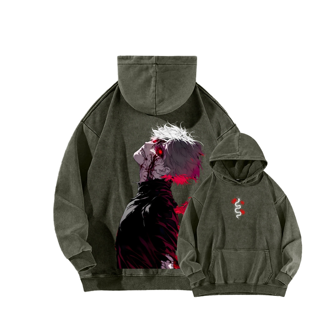 Tokyo Ghoul Kaneki Ken Unisex Washed Hoodie 2512012188