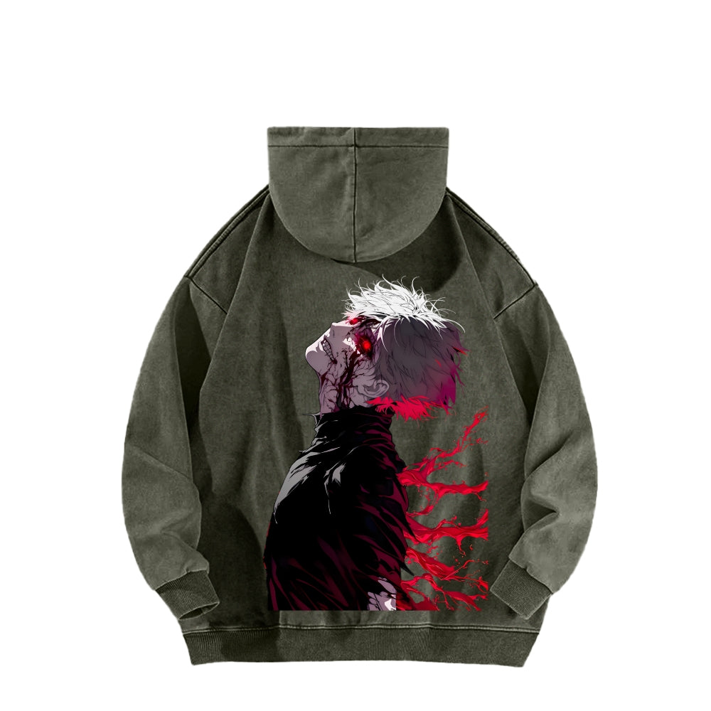 Tokyo Ghoul Kaneki Ken Unisex Washed Hoodie 2512012188